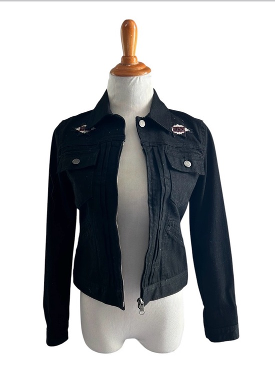 Ralph Lauren Jackets & Blazers - Ralph Lauren Black Zip-Front Women's Jean Jacket